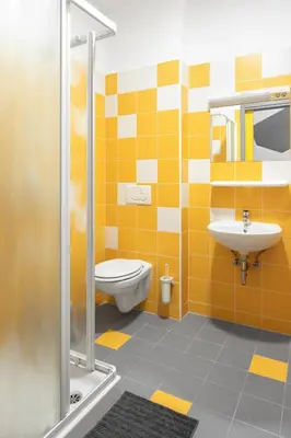 a bathroom with a toilet and a sink at Youth Hostel Trbovlje in Trbovlje