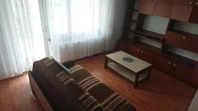 a living room with a couch and a table at APARTMENT PRIMČEVA in Maribor