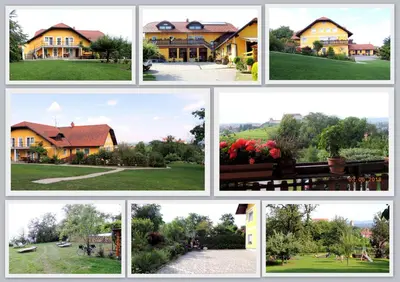 a collage of pictures of a house at Panorama B&B in Ptuj