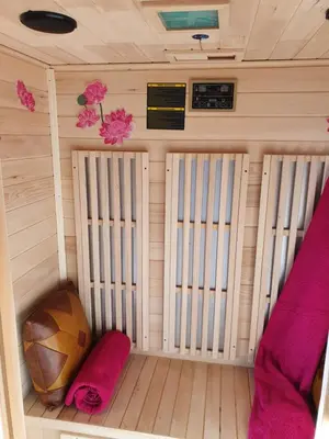 a small room with a soccer ball and consoles at Holiday Home Mirt with HotTub & Sauna in Blanca