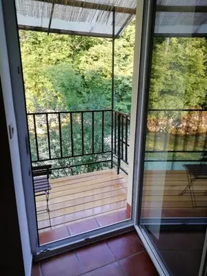 a view from the front porch of a house at Apartma Humar in Tolmin