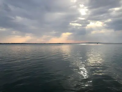 a view of a large body of water at Hiška pod Krasom in Renče