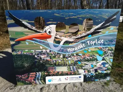 a puzzle of a bird flying over a city at Apartment Trobentica 40 Moravske Toplice - SPA in Moravske Toplice