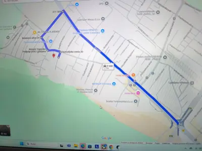 a computer screen with a map of a subway at JO-MA apartma - SAFE parking in Koseze