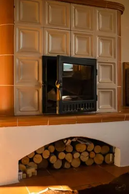 a microwave oven sitting on top of a counter at Magical Family Home 84 in Bohinj