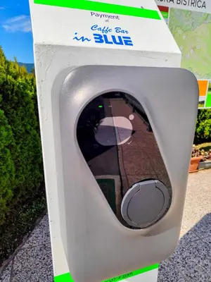 a machine with a pizza inside of it at Pension Patrik in Hrušica