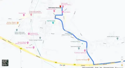 a map of the city of calgary with blue and redazes at Apartmaji Kramar Rateče in Kranjska Gora