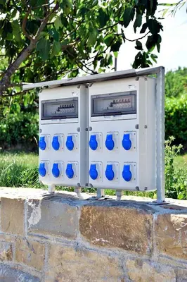 a machine sitting on top of a stone wall at Camping Jakomin in Koper
