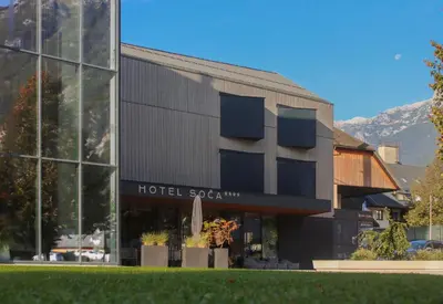 a hotel sofitel scotts bluff building at Hotel Soča in Bovec