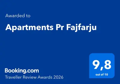 a blue sign with the words appointments pt fathipnir at Apartments Pr Fajfarju in Bled