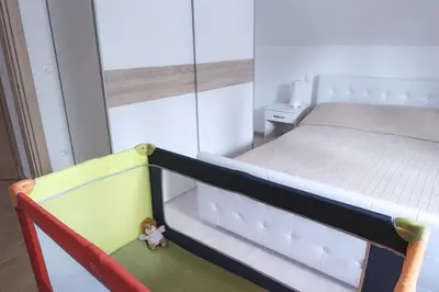 a bedroom with a bunk bed and a toy at Villa Melody in Bohinj