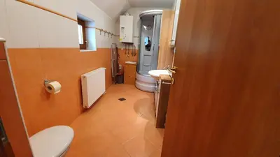 a bathroom with a toilet and a sink at Apartma Majda in Kranjska Gora