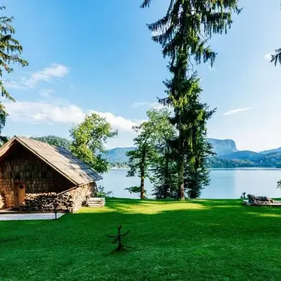 Private beach house on Lake Bled