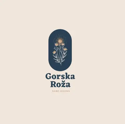 a logo for a roza roza coffee company at Gorska Roža in Log pod Mangartom