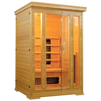 a wooden cabinet with a glass door on top at Hillside Bio Resort Apartment with Mountain View in Prebold