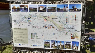 a large map with many attractions on it at Apartma na hüti in Radenci
