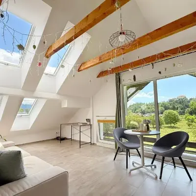 Deerwood-Sky Attic with Bled Castle View-NO KITCHEN