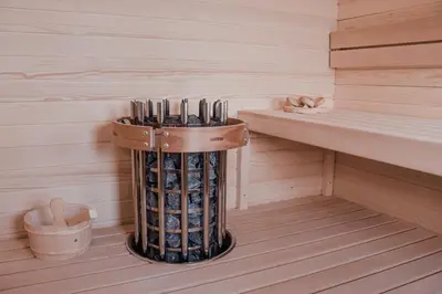 a rack of wine bottles in a sauna at Chalet Velika Planina with Sauna - I FEEL ALPS in Stahovica