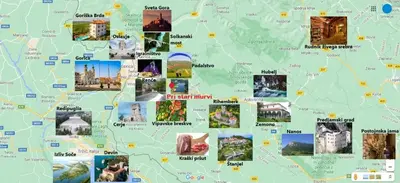 a map of cities and towns in ireland at Pri Stari murvi in Vogrsko
