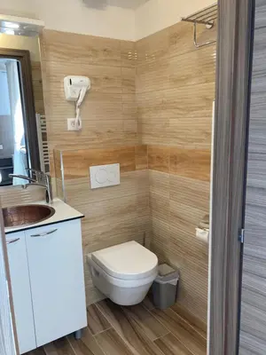a bathroom with a toilet and a sink at Pri Marusi in Kranjska Gora