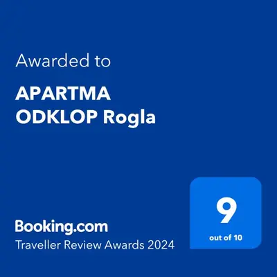 a screenshot of a phone with the text awarded to aparna oauth robia at APARTMA ODKLOP Rogla in Lukanja