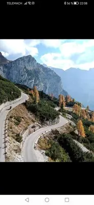 a winding road on top of a mountain at Žbogar in Rateče