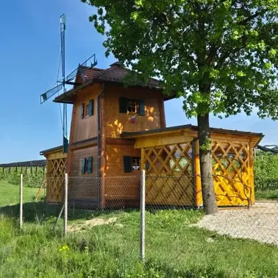 Unique wooden holiday house in nature