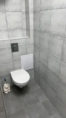 a bathroom with a white toilet in a room at Simba Apartment B in Smarjeske Toplice