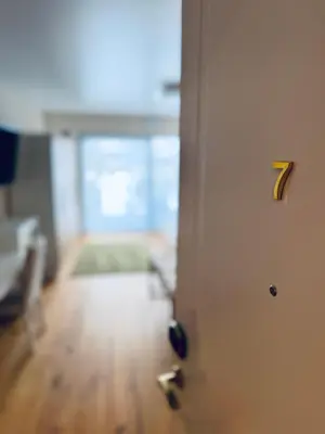 a door with the number seven on it in a room at Villa Tatjana in Rogaška Slatina
