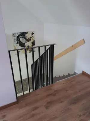 a stair case with a skateboard on top of it at Apartma Maks & Anita in Bovec