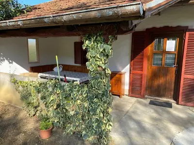 a house with a ivy growing on the side of it at Oaza miru v sožitju z naravo in Sveti Jurij ob Ščavnici