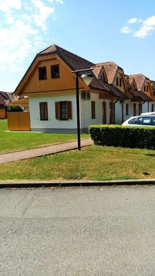 a house with a street light in front of it at Tulpika1 in Moravske Toplice