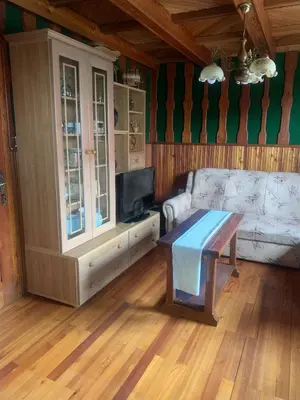 a living room with a couch and a coffee table at Apartma med vinogradi in Ljutomer