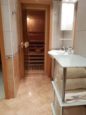 a bathroom with a sink and a toilet at Apartment Ranc in Kranjska Gora