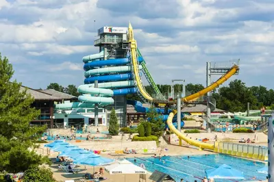 a water park with a water slide at Apartma MAX in Moravske Toplice