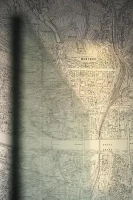 a close up of a map of a city at CITYMAP HOTEL APARTMENTS Maribor-Free parking! in Maribor