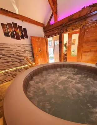 a large bath tub in a room with at Holiday home in Trebnje Kranjska Krain 42897 in Trebnje