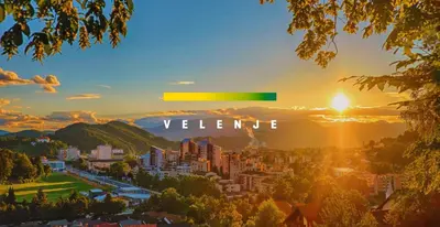 a picture of a city with the words welcome at Apartment ARSO in Velenje