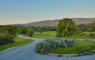 a winding road in the middle of a field at 3 Bedroom Awesome Home In Divaca in Divača