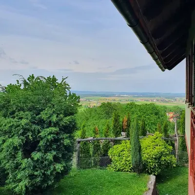 a view of a garden from a house at Hiška pri Tisi in Ptujska Gora