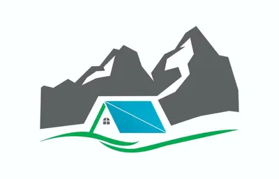 a logo for a campsite in the mountains at Apartments Marica in Kranjska Gora