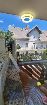 a view from the balcony of a house at Rozmarin Bled in Bled