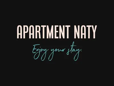 a sign that says appointment navy enjoy your stay at Apartma Naty in Ljubljana