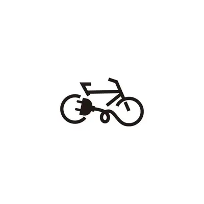 a sign of a bike isolated on a white background at Family Home Kobarid - Soca and Nadiza apartament in Kobarid