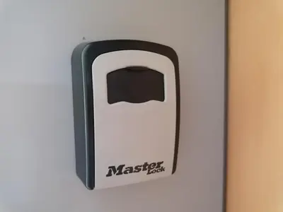 a metal object with a window on a wall at Apartma Petja in Moravske Toplice