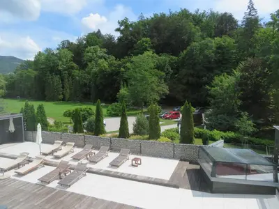a group of chairs sitting on a patio at Peony in Rogaška Slatina
