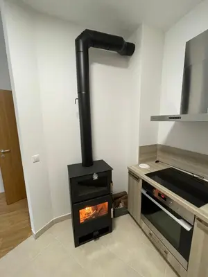 a stove in a kitchen with a oven at Luxury 3-room large Apartment Maribor Pohorje in Pohorje