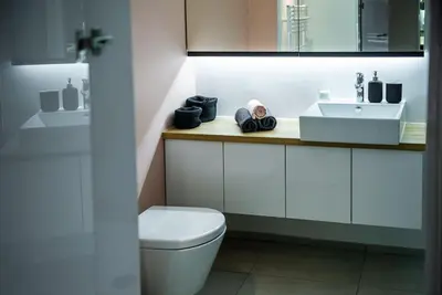 a bathroom with a toilet and a sink at Sunny home with cute dragon in the center+parking in Ljubljana