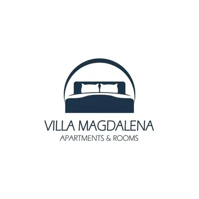 a logo for villa magdalena apartments and rooms at Villa Magdalena apartments & rooms GARNI HOTEL in Maribor