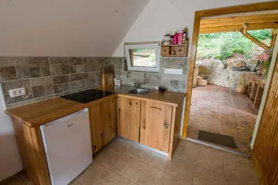 a kitchen with a sink and a counter top at Holiday home in Novo Mesto - Dolenjska Bela krajina Unter- Weißkrain 35158 in Novo Mesto